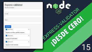 15  Express Validator Validaciones de formulario con Node Js [upl. by Ayim]