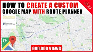 How to create a custom Google Map with Route Planner and Location Markers   Google Maps Tutorial [upl. by Enomis]