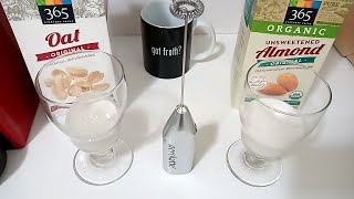 Oat Milk vs Almond Milk part 2 Frothing Test [upl. by Euqinom65]