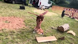 A fabulous range of wooden sculpture at Caerleon festival 2024 [upl. by Yrailih]