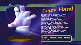 Super Smash Bros Melee  All Trophies [upl. by Xanthus959]