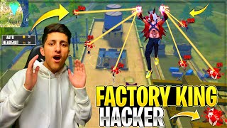 Factory King Hacker😡 I Meet Hacker On Factory Roof  Diamond Hacker Wall Hacker Garena Free Fire [upl. by Soph]