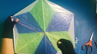 culebrina o barrilete de papel china al estilo de Acapulco How to make a tissue paper kite DIY [upl. by Hulton]