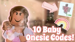 10 Aesthetic Baby Onesie Codes For Bloxburg  Stxawberrii [upl. by Naot]