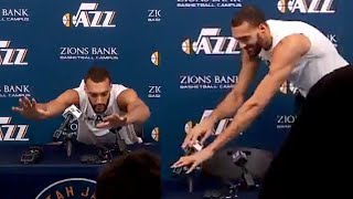 Rudy Gobert mocked Coronavirus by touching all the mics [upl. by Tedman]