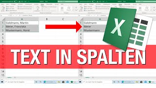 Excel Text in Spalten aufteilen [upl. by Nerti]