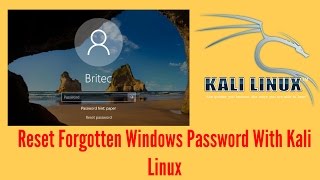 Reset Forgotten Windows Password With Kali Linux [upl. by Netsriik]