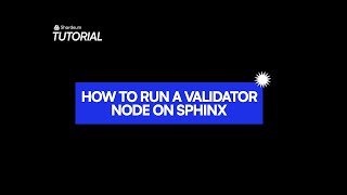 Tutorial How To Run A Validator Node [upl. by Barncard]