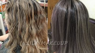 Baño de color para cabello con mechas  Lilyymakeuup [upl. by Drusie]