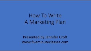 How To Write A Marketing Plan [upl. by Oine]