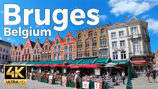 Bruges Belgium Walking Tour 4k Ultra HD 60fps – With Captions [upl. by Aneehsar]