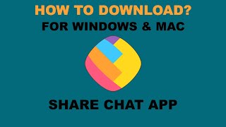 SHARECHAT APP HOW TO DOWNLOAD FOR PC WINDOWS amp MAC 2020 [upl. by Reviel]