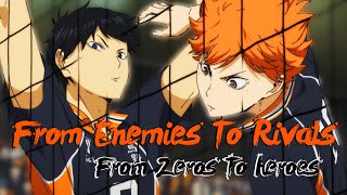 Haikyuu AMV  From Enemies to Rivals  Light em up  Nightsky [upl. by Melliw510]