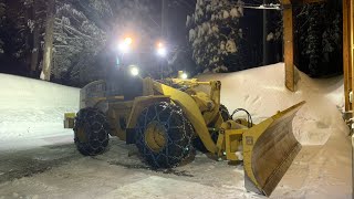 DEEP Snow Plowing  CAT938G Lake Tahoe CA [upl. by Ottavia]