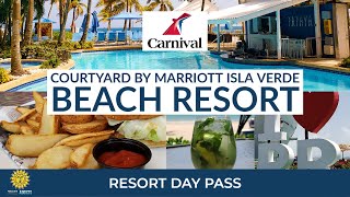 Courtyard by Marriott Isla Verde Beach Resort  Resort Day Pass  Resort Review  San Juan PR [upl. by Rivers]