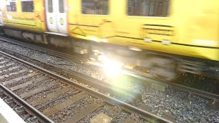 Merseyrail 507 009 making arcs at Birkdale station [upl. by Enairda108]