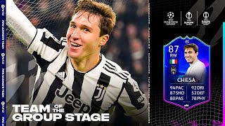 FIFA 22 TOTGS CHIESA REVIEW  87 TOTGS CHIESA PLAYER REVIEW  FIFA 22 ULTIMATE TEAM [upl. by Noll468]