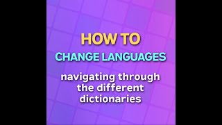 Scrabble GO  How to change Dictionary Language [upl. by Anert]