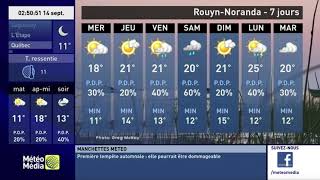 MétéoMédia HD Prévisions Locales  September 14th 2021 [upl. by Iharas]