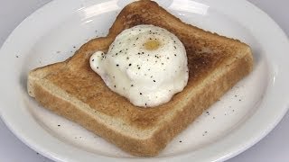 NO Fail Microwave Perfect Poached Egg Recipe [upl. by Anselmo]