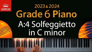 ABRSM 2023 amp 2024  Grade 6 Piano exam  A4 Solfeggietto in C minor  C P E Bach [upl. by Brana38]