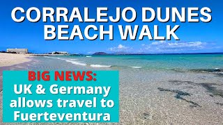 Corralejo Dunes Beach Walk  Fuerteventura Best Beaches [upl. by Karolina358]