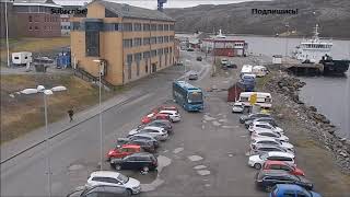 View of Kirkenes Norway from the Thon hotel window [upl. by Oizirbaf]