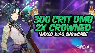 FULLY MAXED XIAO SHOWCASE 300 CRIT DMG  Lvl 90 C1 Xiao Destroying Everything  Genshin Impact [upl. by Evanthe]