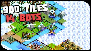 Polytopia 900 Tile Map 14 Bots WITH COMMENTARY  The Battle Of Polytopia Moonrise Gameplay Part 1 [upl. by Otrevogir]