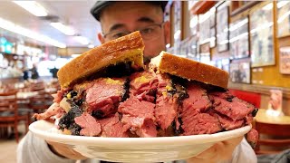 EPIC Pastrami Sandwich at Katz’s Deli in New York City [upl. by Aiciled]