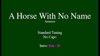 A Horse With No Name  Easy Guitar Chords and Lyrics [upl. by Bergmann213]