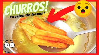 Como hacer CHURROS CASEROS fáciles SIN MANGA PASTELERA [upl. by Roley]