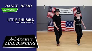 LITTLE RHUMBA  Line Dance Demo amp Walk Through [upl. by Hanan]