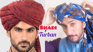 How To Tie SHADi Turban Style Tutorial  Male Wedding Turbans  Majid shah 2020 [upl. by Hcaz]