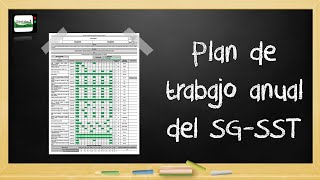 Cómo diseñar el Plan de trabajo del SGSST [upl. by Garald]