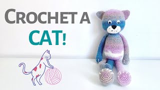 HOW TO CROCHET A CAT  Free crochet pattern  Amigurumi cat [upl. by Aitsirk]