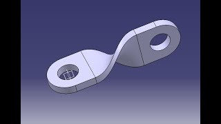 How to create a twisted mechanical part using CATIA Part Design 44 [upl. by Hajidahk258]