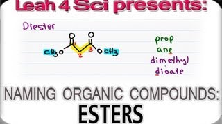 Naming Esters  Organic Chemistry IUPAC Naming by Leah4sci [upl. by Charline]