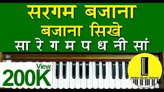 Learn Indian music  सरगम बजाना सीखे  Sargam Lesson 01  sa re ga ma pa dha ni [upl. by Heilner]